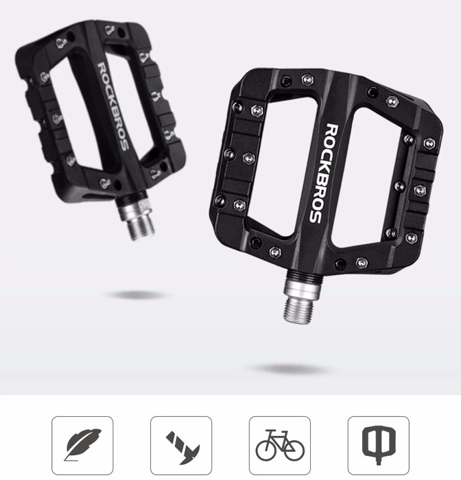 Rockbros 2017-12CBK Nylon Bicycle Pedal Set - Black