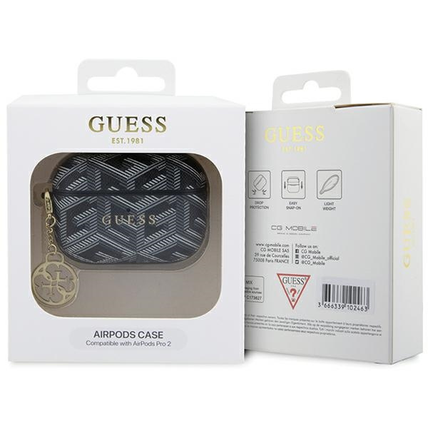 Hülle Guess GUAP2PGCE4CK AirPods Pro 2 Abdeckung schwarz/schwarz GCube Charm Case