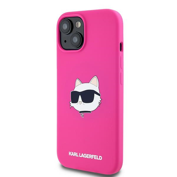 Etui Karl Lagerfeld KLHMP15MSCHPPLF iPhone 15 Plus / 14 Plus 6.7" różowy/fuschia hardcase Silicone Choupette Head MagSafe