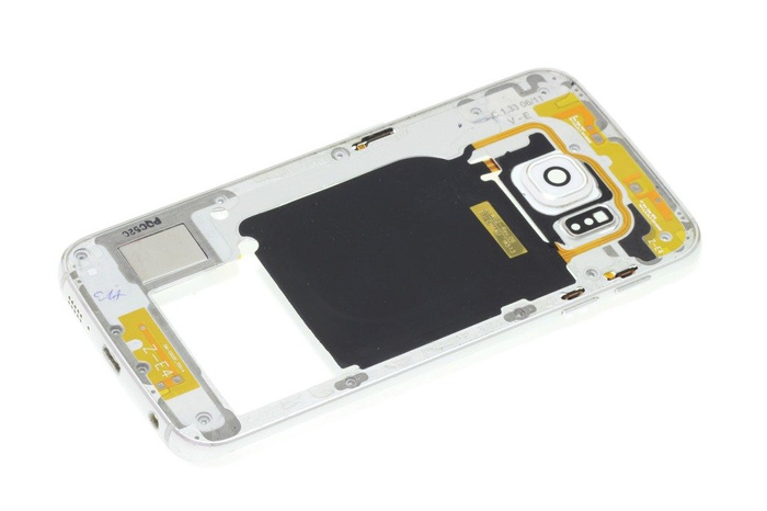 Gehäuse Körper Rahmen SAMSUNG Galaxy S6 Edge White Pearl Grade B