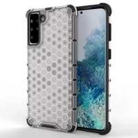 Funda blindada Honeycomb con marco de gel para Samsung Galaxy S22+ (S22 Plus) transparente