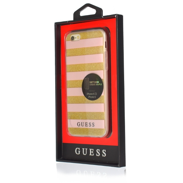Case GUESS Apple iPhone 6 6S Ethnic Chic Stripes 3D Case Pink Pink Hardcase