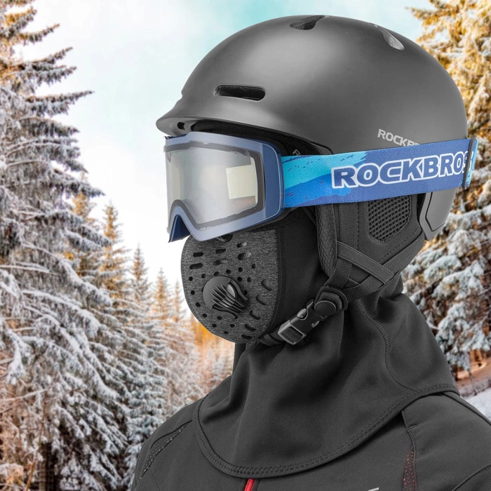 Rockbros LF7127-1 New Velvet Sport-Sturmhaube mit Filter – Schwarz