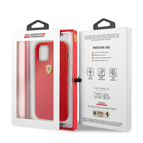 FERRARI Apple iPhone 13 Mini silikonové Pouzdro červené pevné pouzdro