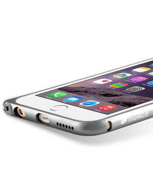 Pouzdro iPhone 6 6S MELKCO Kovový nárazník šedý