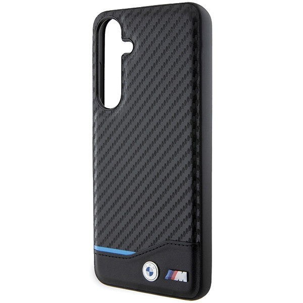 Coque BMW BMHCS24M22NBCK Samsung Galaxy S24+ S926 noir/noir Cuir Carbone Case