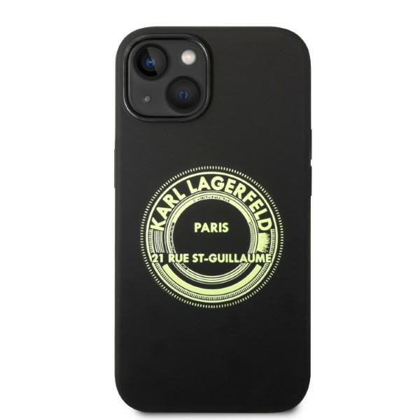 Hülle KARL LAGERFELD Apple iPhone 14 Plus Silikon RSG Schwarz Hartcase