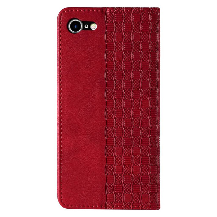 Magnet Strap Case Case pro iPhone SE 2022 / SE 2020 / iPhone 8 / iPhone 7 Pouch Wallet + Mini Lanyard Pendant Red
