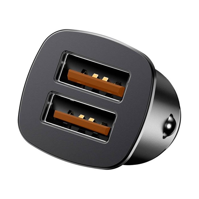 Baseus Square Smart Car Charger 2x USB QC3.0 Quick Charge 3.0 SCP AFC 30W Negro (CCALL-DS01)