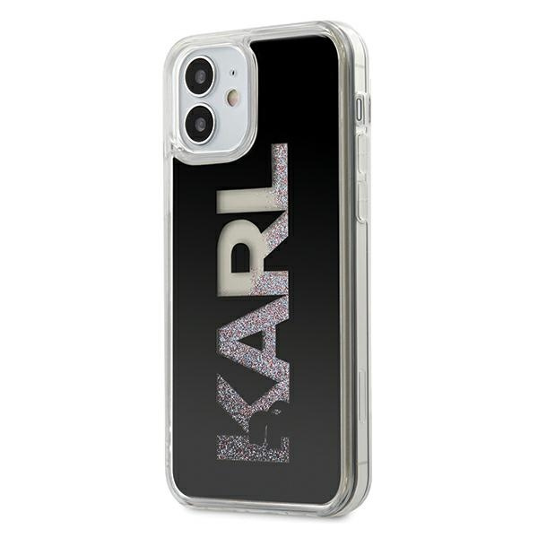 Karl Lagerfeld Apple iPhone 12 Mini Karl Logo Glitter Black Case