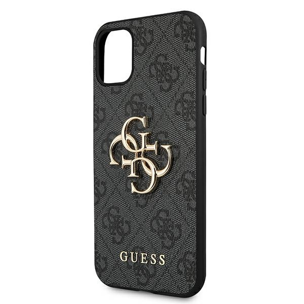 Coque GUESS Apple iPhone 11 4G Big Metal Logo Grey Hardcase