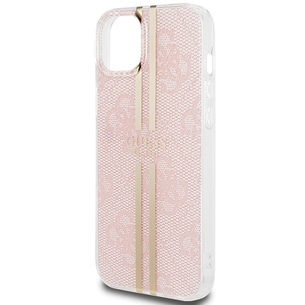Etui Guess GUHCP15MH4PSEGP iPhone 15 Plus / 14 Plus 6.7" różowy/pink hardcase IML 4G Gold Stripe Case