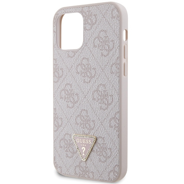 Guess GUHCP12MP4TDSCPP iPhone 12 / 12 Pro 6.1" pink/pink hardcase Crossbody 4G Metal Logo