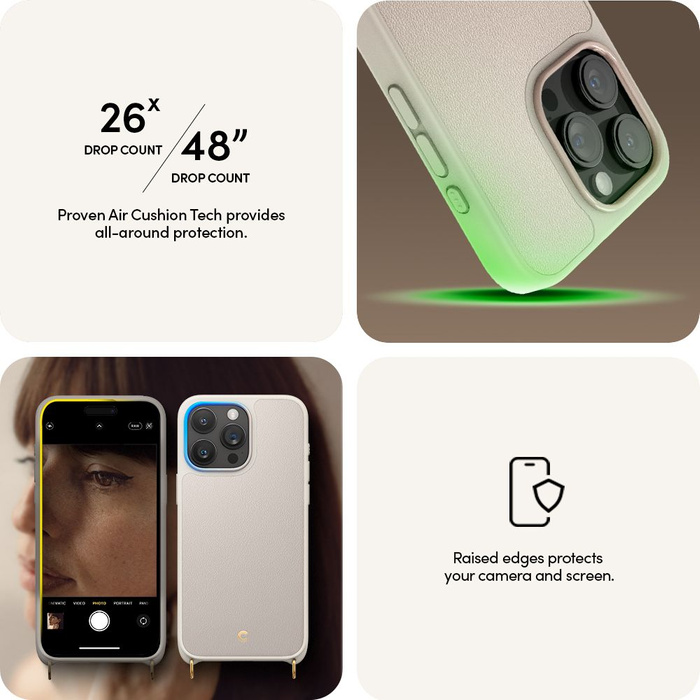 Funda iPhone 15 Pro Max Spigen Cyrill Classic Charm Mag MagSafe Crema Case