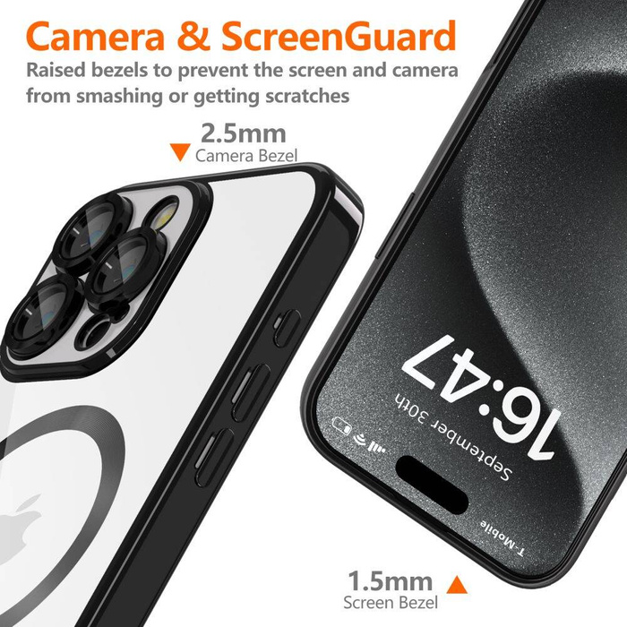 ETUI TECH-PROTECT MAGFLEX MAGSAFE IPHONE 16 PRO SHINY BLACK