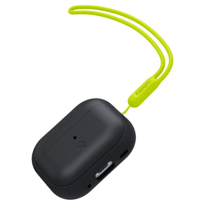 Obal Spigen Silikonový pásek Apple Airpods Pro 1 / 2 Black/phantom Green Case