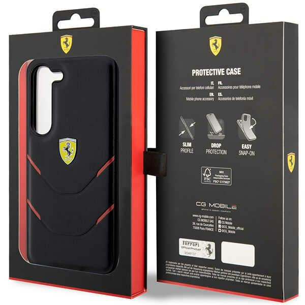 Funda Ferrari Fehcs23spbak S23 S911 Negro/Negro Durocase Hot Stamp Lines Case