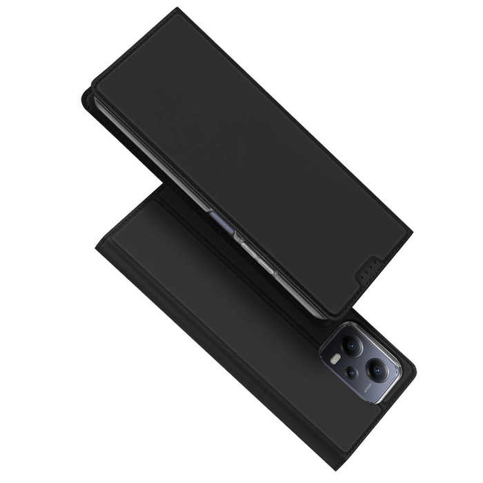Custodia Dux Ducis Skin Pro per Xiaomi Redmi Note 12 Pro+ flip cover card wallet stand nero