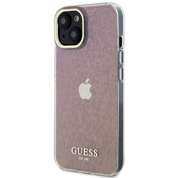 Coque Guess GUHCP15SHDECMP iPhone 15 6.1" rose/pink hardcase IML Faceted Mirror Disco Iridescent Case