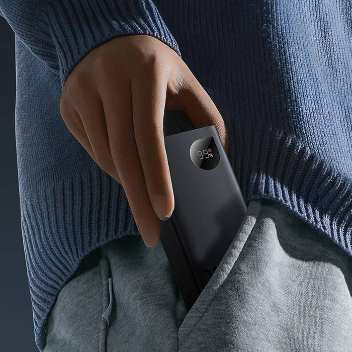 Baseus Adaman2 powerbank s displejem digital 10000mAh 30W 2 x USB / 1x USB Type C Overseas Edition PD QC SCP černá (PPAD040101)