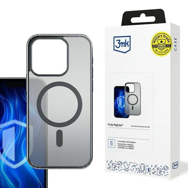 Etui 3MK Frosty MagCase iPhone 16 Pro Max czarny/black
