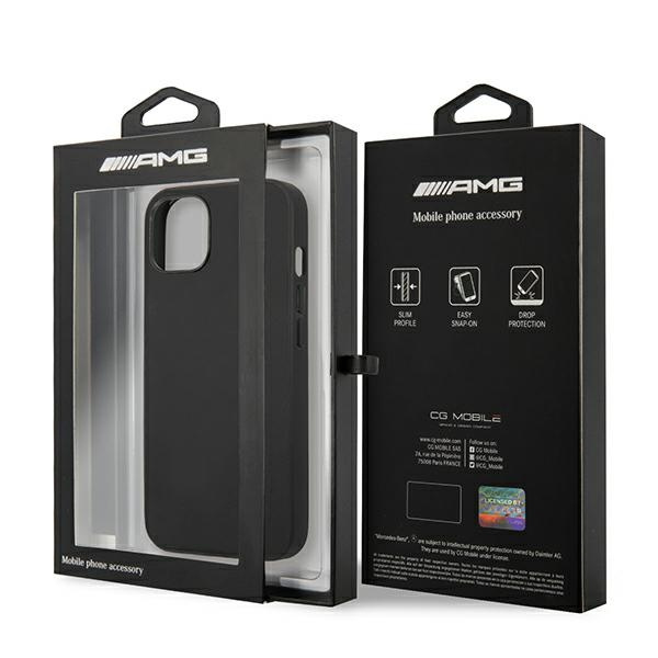 AMG AMHCP14MDOLBK iPhone 14 Plus 6,7" schwarz/schwarz hartcase Leder Hot Stamped