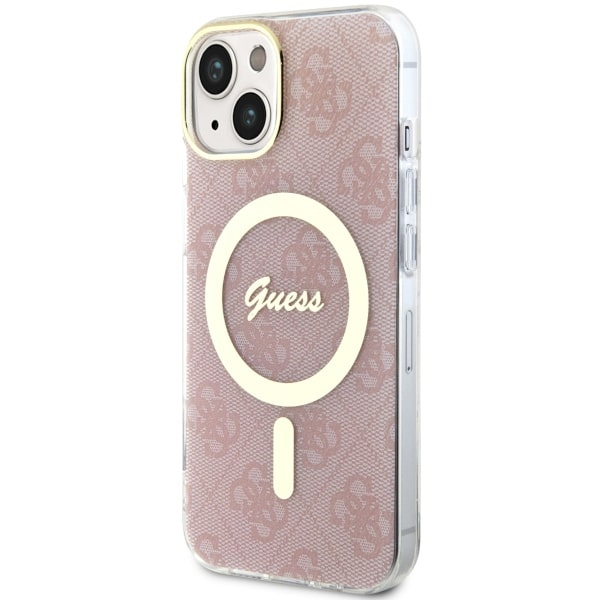 Hülle Guess GUHMP14SH4STP iPhone 14 6.1" rosa/rosa hartcase 4G MagSafe Case