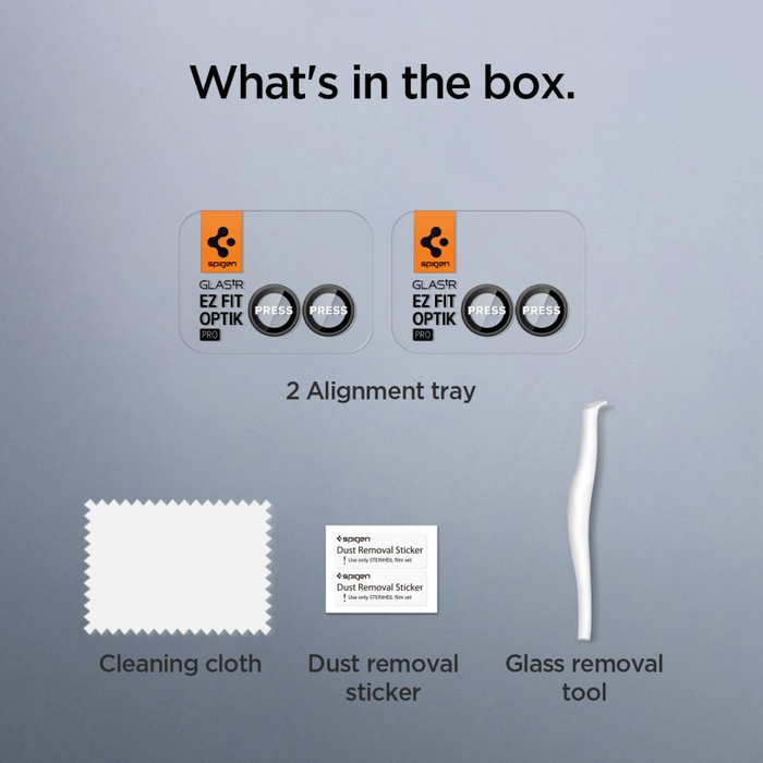 SPIGEN OPTIK PRO HD GLAS.TR "EZ FIT" CAMERA PROTECTOR 2-PACK GALAXY Z FLIP 7 BLACK