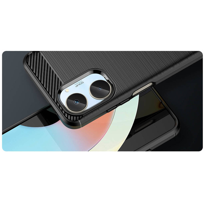 Obal Carbon Case obal pro Realme 10 flexible silikonový carbonový cover black Case