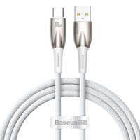 Baseus Glimmer Series kabel pro rychlé nabíjení USB-A - USB-C 100W 480Mbps 1m bílá