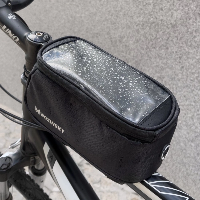 Wozinsky Rahmen Handytasche für Fahrrad Rahmen Handyhülle für 6,5 Zoll 1,5L schwarz (WBB2BK)