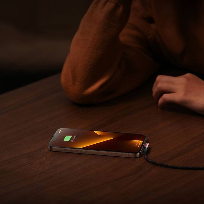 Baseus MVP 2 Elbow-shaped Fast Charging Data Cable Type-C to iP 20W 1m Black+Red