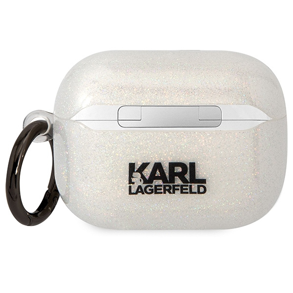 Karl Lagerfeld KLAPHNKCTGT Airpods Pro cover transparent Gliter Karl&amp;Choupette