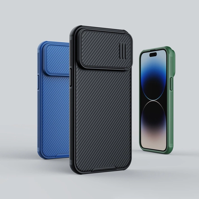 Etui Nillkin CamShield S Case etui iPhone 14 Pro Max pancerny pokrowiec osłona na aparat czarne