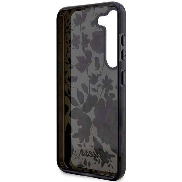 Funda Guess GUHCS23MHCFWSK S23 Plus S916 negro/negro durocase Colección Flower Case