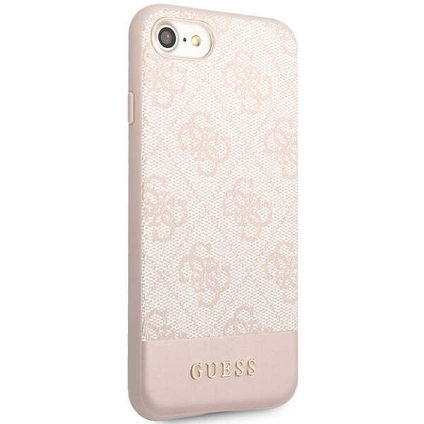Funda Guess GUHCI8G4GLPI iPhone 7/8/SE 2020/ 2022 rosa/rosa duro case 4G Stripe Collection Case