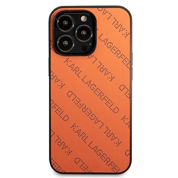 Karl Lagerfeld KLHCP13XPTLO iPhone 13 Pro Max 6,7" hartcase orange/orange Perforiert Allover