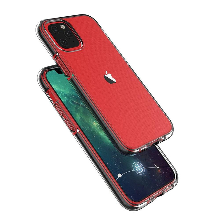 Jarní Case gelový kryt pouzdro s barevným rámečkem pro iPhone 12 mini světle růžový
