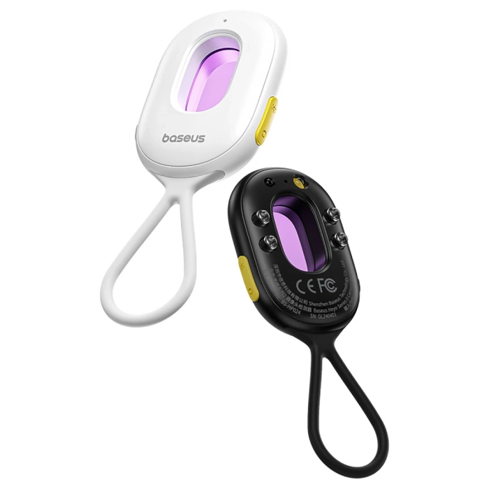 Baseus Heyo Series II Hidden Camera Detector with Alarm and Mini Flashlight + Baseus Simple USB-A - USB-C Cable - Black