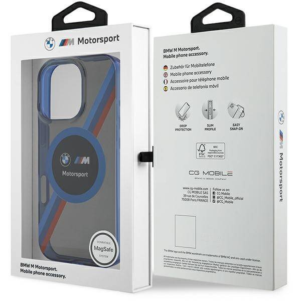 Hülle BMW iPhone 16 Pro 6.3" schwarz/schwarz hartcase Motosport IML Circle MagSafe