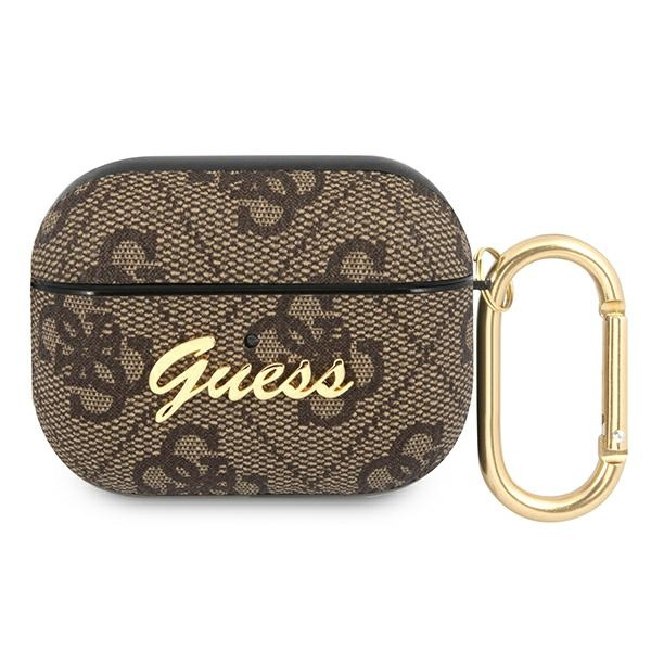 GUESS Apple AirPods Pro 4G Script Metal Collection Brown Case