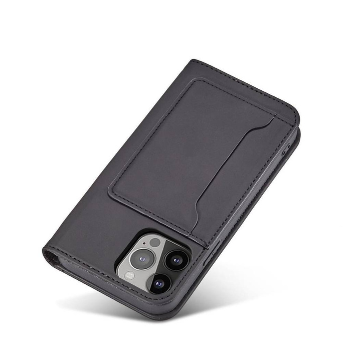Custodia per carte magnetiche per Samsung Galaxy S23 + supporto per portafoglio flip cover nero