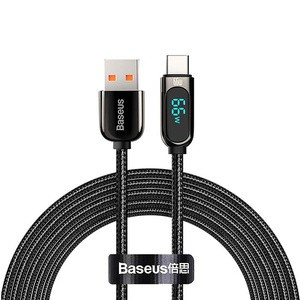 Baseus kijelzőkábel USB Type-C-hez, 66W, 2m (fekete)