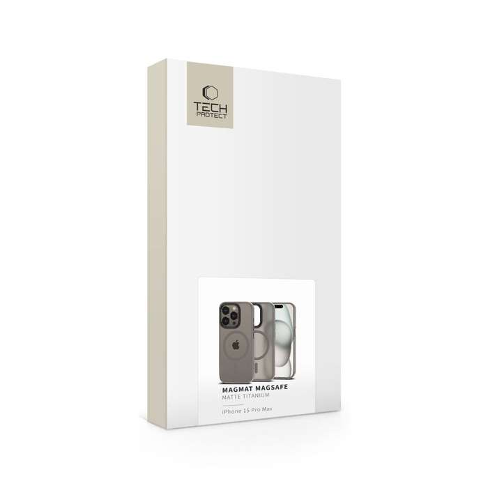 Telefontok Tech-protect Magszőnyeg MagSafe IPhone 15 Pro Max MATTE Titánium Case