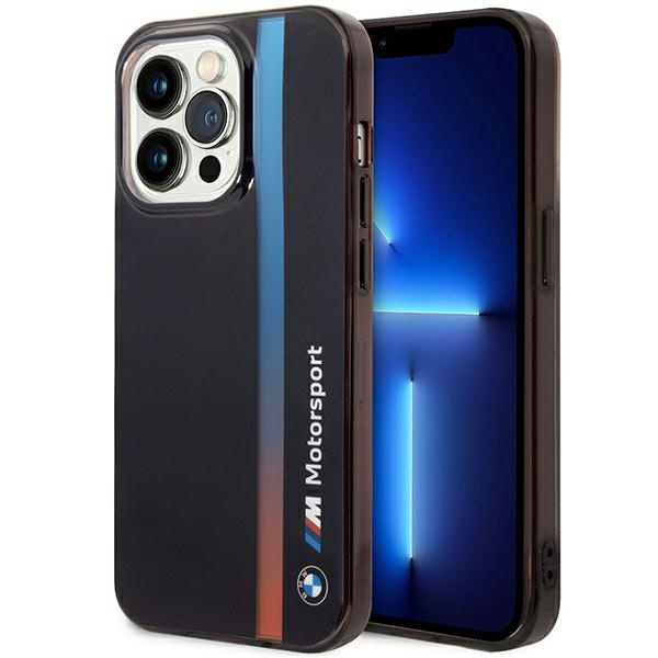 Funda BMW BMHCP14X22HVGV iPhone 14 Pro Max 6.7" negro/negro IML Tricolor Stripe