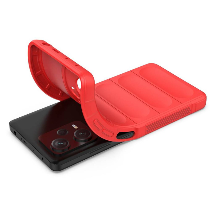 Magic Shield Case für Xiaomi Redmi Note 12 Pro+ flexible Panzerhülle rot