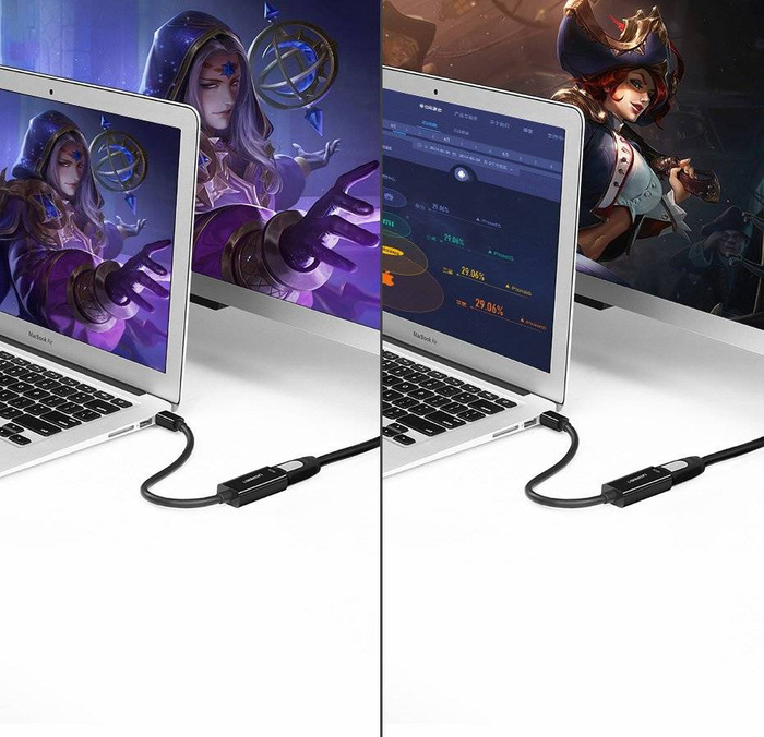 Ugreen adaptérový kabel FHD (1080p) HDMI (samice) - Mini DisplayPort (samec - Thunderbolt 2.0) bílý (MD112 10460)