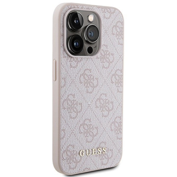 Etui Guess GUHCP15LG4GFPI iPhone 15 Pro 6.1" różowy/pink hard case 4G Metal Gold Logo Case