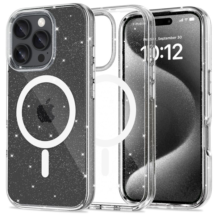 Etui TECH-PROTECT FLEXAIR HYBRID MAGSAFE IPHONE 16 PRO GLITTER