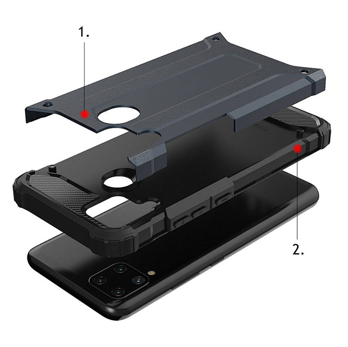 Boîtier hybride blindé pour Realme 10 5G / Realme 9i 5G boîtier hybride blindé noir